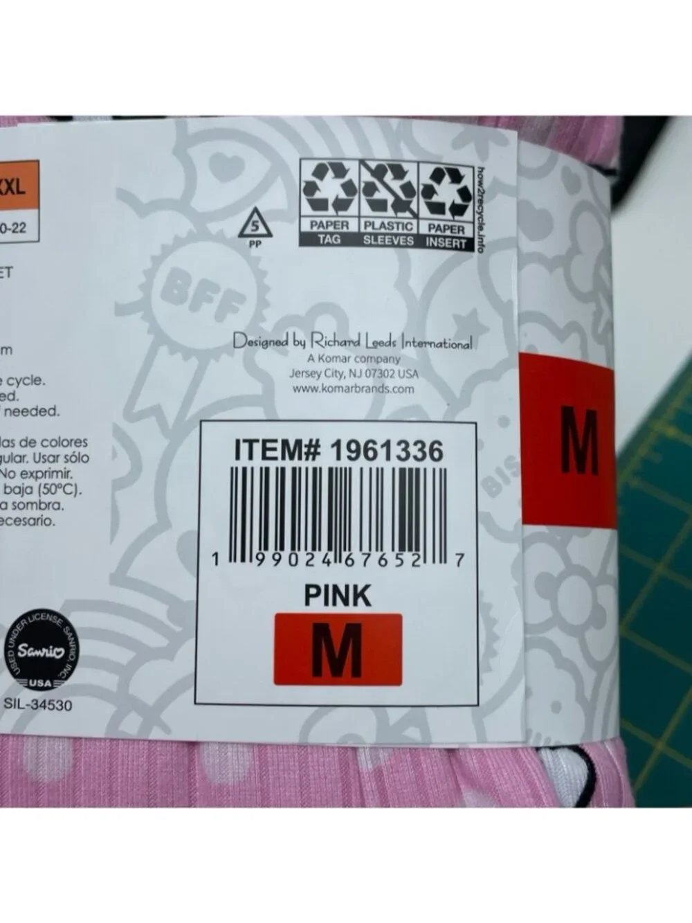 NWT Hello Kitty Women's M Short Sleeve & Jogger Pajama Set Pink F1266